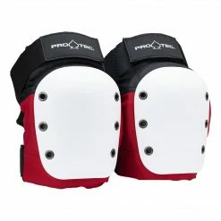 Protective Pro-Tec Street Knee Pads / Open Back / Red White Black