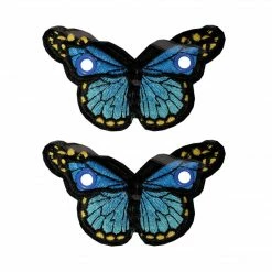 Elsies Little Studio Accessories Elsies Embroidered Butterfly (Pair) / Blue