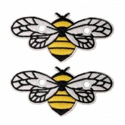 Elsies Little Studio Elsies Embroidered Skate Accessories (Pair) / Bumble Bee