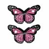 Elsies Little Studio Elsies Embroidered Butterfly (Pair) / Pink