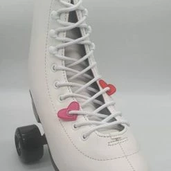 Elsies Little Studio Elsies Embroidered Skate Accessories (4 Pack) / Mini Red Hearts