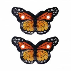 Elsies Little Studio Elsies Embroidered Butterfly (Pair) / Orange Accessories