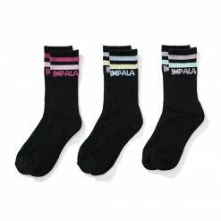 Impala Skate Impala Stripe Socks (3 Pack) / Black Apparel