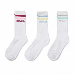 Impala Skate Apparel Impala Stripe Socks (3 Pack) / Pastel