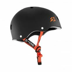 S-One S1 Lifer Helmet (Certified) / Black Matte (Orange Straps) Protective