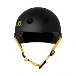 S-One Protective S1 Lifer Helmet (Certified) / Black Matte (Yellow Straps)