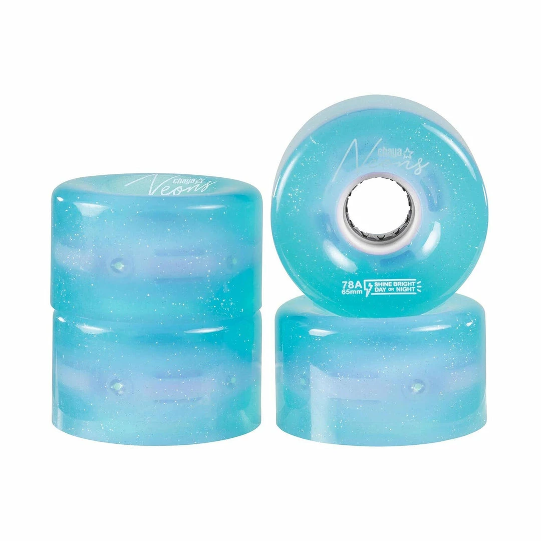 Chaya Skates Chaya Neon Light Up Skate Wheels (4 Pack) / Blue Parts