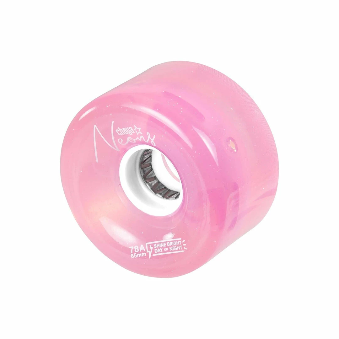 Chaya Skates Chaya Neon Light Up Skate Wheels (4 Pack) / Pink Parts