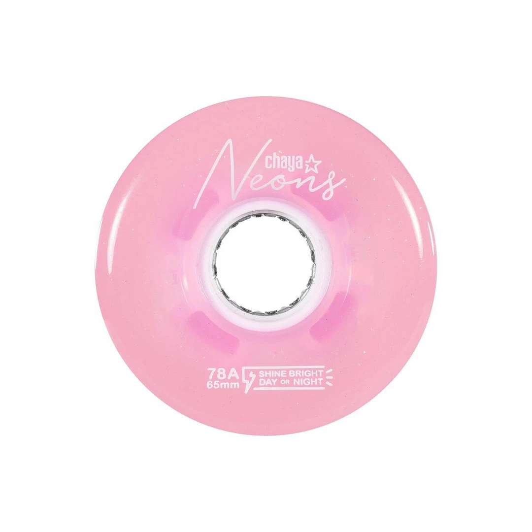 Chaya Skates Chaya Neon Light Up Skate Wheels (4 Pack) / Pink Parts