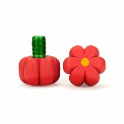 Moxi Brake Petal Adjustable Toe Stops / Red Hibiscus Parts