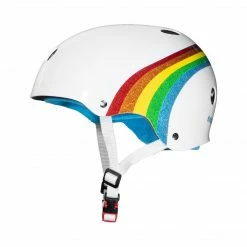 Triple Eight Triple 8 Sweatsaver Helmet (Certified) / Rainbow Sparkle White Protective