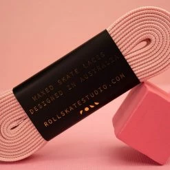Roll Skate Studio Roll Waxed Skate Laces / Pastel Pink Parts
