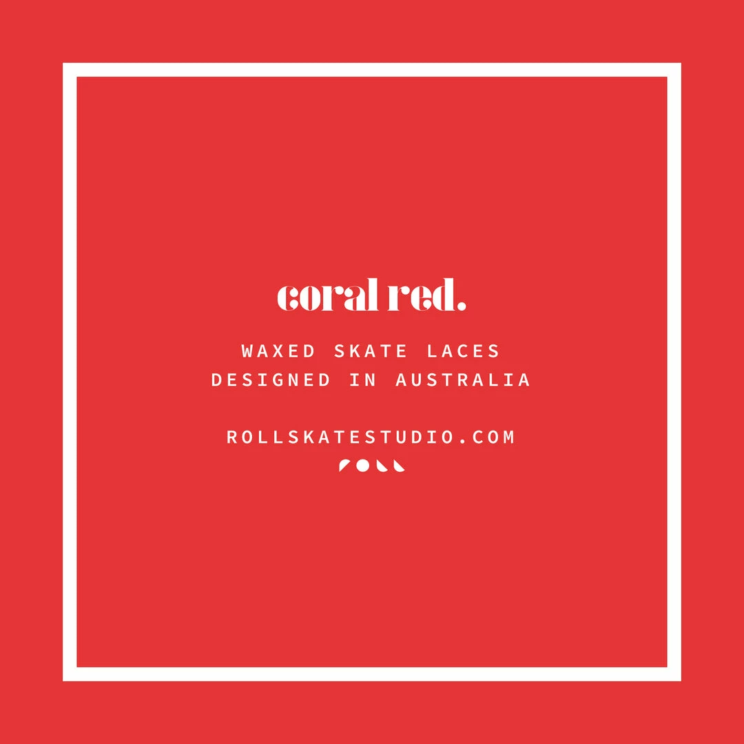 Roll Skate Studio Roll Waxed Skate Laces / Coral Red