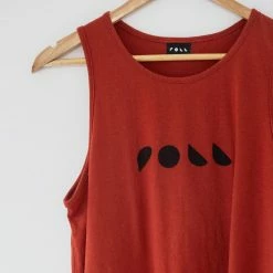 Roll Skate Studio Apparel Roll Upcycled / Logo Tank / Rust / M