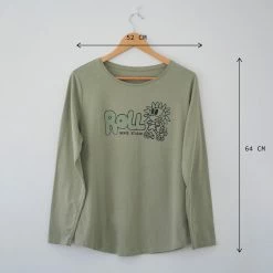 Roll Skate Studio Apparel Roll Upcycled / Sunflower Long Sleeve Tee / Khaki Green / M