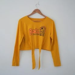 Roll Skate Studio Roll Upcycled / Sunflower Long Sleeve Tee / Yellow / M Apparel