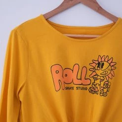 Roll Skate Studio Roll Upcycled / Sunflower Long Sleeve Tee / Yellow / M Apparel