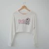 Roll Skate Studio Roll Upcycled / Sunflower Cropped Sweatshirt / White / XS Apparel