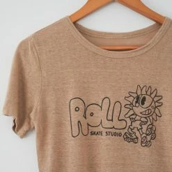 Roll Skate Studio Apparel Roll Upcycled / Sunflower Tee / Beige / XXS
