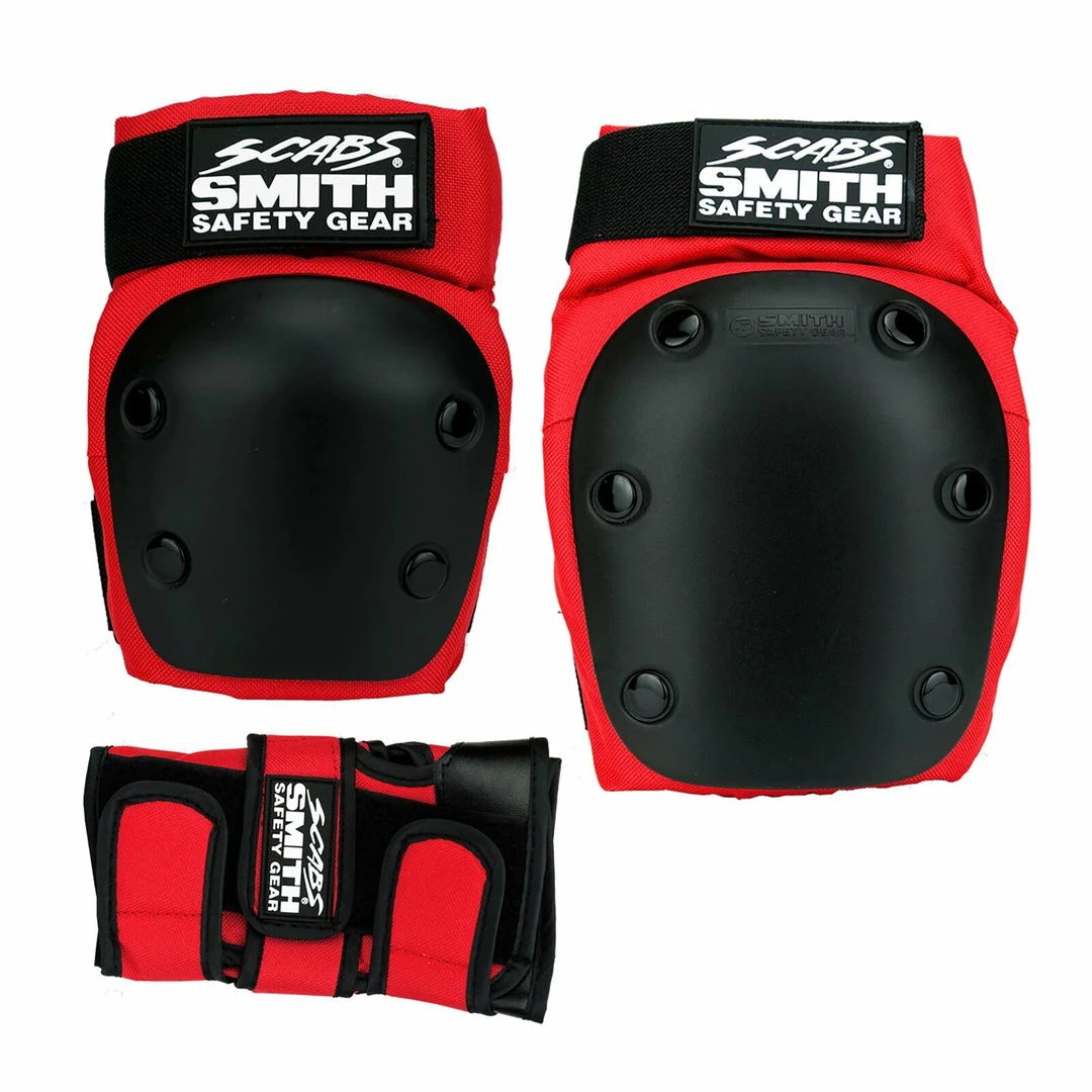 Smith Scabs Safety Gear Smith Scabs Protective Tri-Pack / Adult / Red